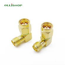 SMA Adapter Right Angle SMA Male Plug to RP SMA Female Plug RF Adapter Connector SMA series RF coaxial coax Assembly 2024 - buy cheap