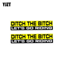 YJZT 2X 15CM*3CM Personality DITCH THE LET'S GO RIAING Funny Decal PVC Car Sticker 12-0427 2024 - buy cheap