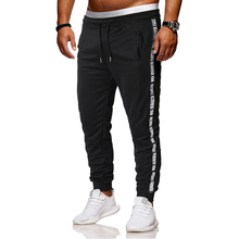 Outdoor 2021 Spring Autumn jogging Running GYM striped elastic waist Mens Joggers Sweatpants for Men Cotton Casual Jogger Pants 2024 - buy cheap