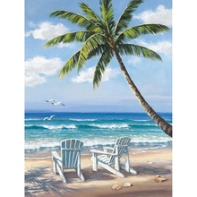5d diy pintura diamante bela praia verão pintado mosaico bordado ponto cruz artesanato decoração kbl 2024 - compre barato