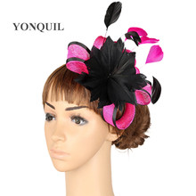 Sinamay-tocado de Base para eventos, sombreros de cóctel de alta calidad, varios colores, para el cabello Accesorios nupciales, Derby, MYQ001 2024 - compra barato