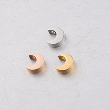 5pc 8*7mm Gold color Stainless steel Mirror Finish Small Cute Moon Charm For Necklace/Bracelet DIY Handmade Jewelry Making 2024 - buy cheap