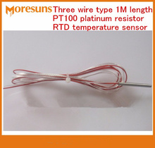 Fast Free Ship 10pcs/lot Three wire type 1M length PT100 platinum resistor RTD temperature sensor 2024 - buy cheap