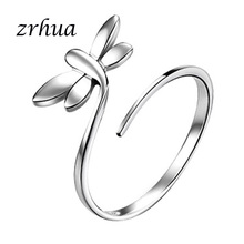 ZRHUA-anillos de libélula para hombres y mujeres, regalos de fiesta para ocasión, diamantes de imitación de Plata de Ley 925 2024 - compra barato