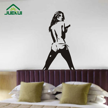 Sexy Wild Beauty Girl Vinyl Waterproof Wall Stickers for Bedroom Decoration Wall Decals Bathroom Art Decor Murals K421 2024 - buy cheap