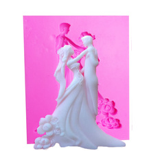 Man and woman dancing Wedding silicone mold fondant mould cake decorating tools chocolate gumpaste molds T1066 2024 - buy cheap