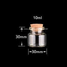 50 Pcs/Lot Transparent Empty Glass Bottles With Cork DIY  Glass Jars Clear Containers Vials Diameter 30mm 10ml 15ml 20ml 2024 - buy cheap