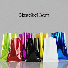 100PCS 9*13cm(3.54''*5.12'')Colourful Heat Seal Plating Aluminum Foil Bags Snack Food Storage Package Plastic pouch vacuum bag 2024 - buy cheap