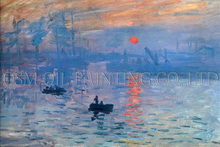 Professional Artist Reproduction Claude Monet Sunrise Oil Painting On Canvas Hand-painted Beautiful Sunrise Canvas Painting 2024 - buy cheap