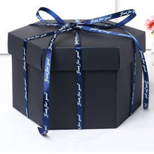 Sulalin Hexagon Explosion Box Diy Explosion Gift Box Birthday Present Box Surprise Lovers Wedding Boxes Valentine's Day Present 2024 - buy cheap