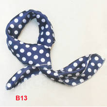 Fashion Brand Female 50cm dark blue dots scarf bandanas handkerchief neckerchief  Polyester Square Scarf/Shawl For Ladies b013 2024 - buy cheap