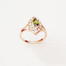 Кольца для женщин 2020 Новая мода 585 золотого цвета ювелирные изделия зеленый кубический циркон кольцо дизайн для женщин 2024 - купить недорого
