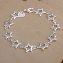 Wedding Party Gifts H183 Delicate Silver Color Bracelets For Women Charm Fashion Jewelry Ten Stars Bracelet Ayyajqfa 2024 - buy cheap