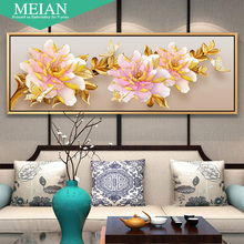 Meian Peony Flowers Special Full DIY Diamond Painting Diamond Embroidery Cross Stitch Diamond Mosaic Bead Picture Home Decor 2024 - buy cheap
