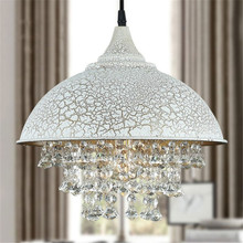 American Lustre Crystal Pendant Chandeliers Luminarias Retro Crack Metal Crystal Chandelier White Hanging Lights Fixtures 2024 - buy cheap