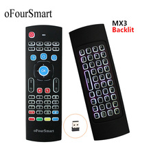 MX3-L voar ar mouse backlight teclado sem fio 2.4g controle remoto retroiluminado para android caixa de tv projetor ir aprendizagem voar mouse 2024 - compre barato