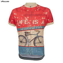 Novidade camisa feminina bonita retrô 2018 para bicicleta clássica equipe pro ciclismo camisa personalizada para corrida de montanha e estrada 2024 - compre barato