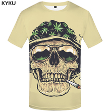 KYKU Brand Skull Shirt Short Sleeve Mens Clothing Hip Hop Tshirt Streetwear 3d T Shirt Men Clothes 2018 Summer Fashion New 2024 - buy cheap