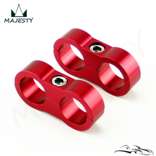 2pcs AN -10 AN10 19MM Braided Hose Separator Clamp Fitting Adapter Bracket red 2024 - buy cheap