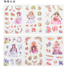 6 Sheets/pack Lovely Japanese Girsl Decorative Stationery Stickers Scrapbooking Diy Diary Album Stick Label 2024 - buy cheap