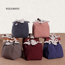 WIZAMONY 9 видов цветов сумки для хранения Teacup Jadeware уплотненный шнур ручной работы из хлопка с мягким ворсом и карманом 2024 - купить недорого