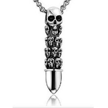 Tough guy Hot Sale New fashion skull bullet necklaces pendants men necklace statement Jewelry wholesale iurstar 2024 - buy cheap