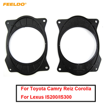 FEELDO-alfombrilla para altavoz de coche, accesorio para Toyota Camry Reiz Corolla 2006-2011 Lexus IS200/IS300 Solid 6*9 a 6,5 ", espaciador de altavoz, almohadilla de anillo, 1 par 2024 - compra barato