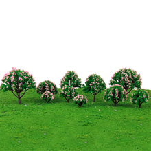10 шт пластиковые модели деревьев кусты 1/75 - 1/500 масштаб для DIY ремесел, военных игр, военных игр пейзажи или строительства Diorama пейзажи 2024 - купить недорого