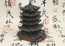 Chinese Pure Bronze Copper carved Yellow Crane Tower pagoda tower Statue 2024 - buy cheap