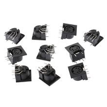 10 Pcs/Set PCB Panel Mount Female Connector DIN5 DIN 5-Pin Jack DS-5-01 MIDI 2024 - buy cheap