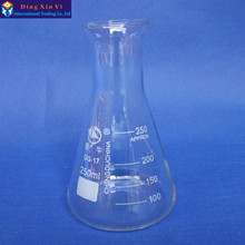 (8pcs/lot)250ml glass conical flask Laboratory use glass triangle flask 250ml Glass Erlenmeyer Flask BORO glass,GG17,Pyrex 2024 - buy cheap
