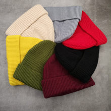 Chapéu de melão para o inverno, chapéus para homens/mulheres, de malha, sólida, outono, feminino, gorro quente, boné casual feminino 2024 - compre barato