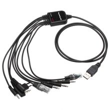 8 в 1 USB-кабель для программирования совместимый с рацией Motorola Kenwood ICOM BAOFENG TYT QYT Radio 2024 - купить недорого
