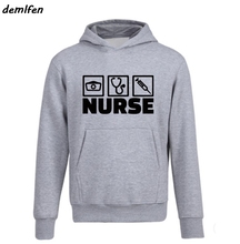 Funny Design Nurse Print Hoodie Men Sweatshirt Casual Fleece hoody hoodies Spring autumn Cool jacket Tops 2024 - buy cheap