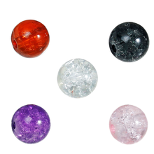 DoreenBeads-Cuentas redondas de vidrio craquelado, 100, 8mm de diámetro (B05640), yiwu 2024 - compra barato