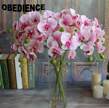 Послушание 6 шт. Настоящее прикосновение орхидеи бабочка искусственный цветок Letax Орхидея комбинезон Цветочный для свадьбы украшения дома 2024 - купить недорого