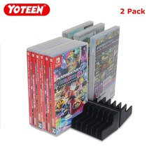 Yoteen 2 pacote caixa de cartão de jogo suporte de armazenamento titular para nintendo switch ns para 24pcs discos cd titular do cartão 2024 - compre barato