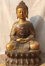 Estatua de Buda de Amitabha USPS a USA S2242, estatua de luz de 23 ", budismo tibetano, bronce chino, Shakyamuni 2024 - compra barato