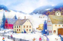 Winter Snowy Scenery Cross Stitch Kits Crafts Needlework 14CT Unprinted For Embroidered Handmade Art Wall Home Decor 2024 - buy cheap