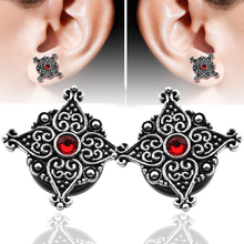 2Pcs Flower Steel Ear Plugs and Tunnels Screw Flesh Tunnel Piercings Flesh Ear Tunnels Gauges Ear Expander Body Jewelry Piercing 2024 - buy cheap