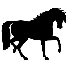 19*15.2CM Animal Horse Cover Scratch Decorative Stickers Car Styling Personality Decal Accessories Silver/Black C4-0313 2024 - buy cheap