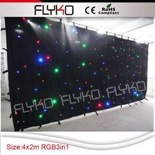 Frete grátis 2m * 4m rgb led cortina starlit com sistema de controle 2024 - compre barato