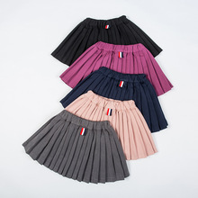 Girls Pleated Skirts Kids School Skirt Spring Autumn Solid Color Tutu Skirt Toddler Girl Dance Party Skirts Children Clothing 2024 - buy cheap