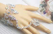 6pcs/lot Shiny Chain Bracelet with Rhinestone Wedding Bridal Wrist Hand Bangle Ornament jb062 2024 - buy cheap