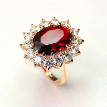 Ociki-anillos de boda de cristal austriaco para mujer, Color oro rosa, rojo, verde, azul, envío directo, joyería a la moda, venta al por mayor 2024 - compra barato