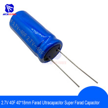 Capacitor super farad de alta frequência, capacitor 2.7v 40f 40*18mm, baixo esr, 2.7v40f 40x18mm, para carro, veículo, fonte de alimentação automática 2024 - compre barato