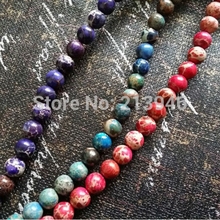 8MM 100Pcs-2strands/pack Imperial Bead 100% Natural Semi-precious Stone Jewelry Beads Looose Strands 2024 - buy cheap