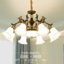 Lámpara europea de aleación de zinc para sala de estar, candelabro moderno minimalista, creativo, para dormitorio, estudio, restaurante y hogar 2024 - compra barato