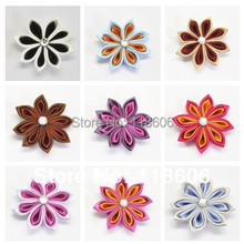 Free Shipping 150pcs 3'' Kanzashi Flower Hair Clips Badge Reel Hair Flower WITHOUT CLIP 2024 - buy cheap