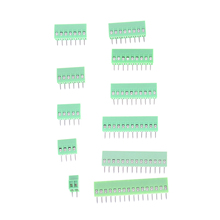 Conector do terminal de parafuso passo verde, conector de 2 pinos-7 pinos, perna reta kf128 pcb de cobre, blocos terminais 5mm, 1 peça 2024 - compre barato